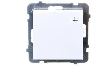 Wall cross switch Ospel SONATA ŁP-4R/m/75 white matte — 4-way mechanical wall switch