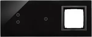 Touch panel Kontakt-Simon Simon 54 DSTR3310/73 — 3 modules, 2 vertical touch zones + 1 touch zone + 1 accessory opening, finish: solid lava