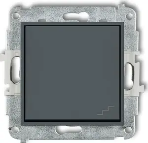 Wall stair switch Karlik MINI 28MWP-3 graphite matte 1-pole for two-way lighting