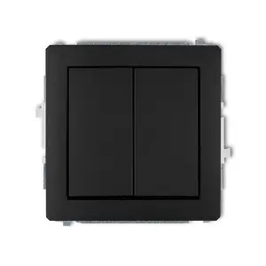 Level switch Karlik 12DWP-2, black, AC 250 V, 10 A, IP20/IP44
