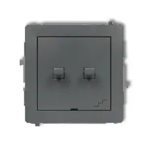Level switch Karlik 28DWPUS-33, graphite, IP20, AC 250 V, 10 A