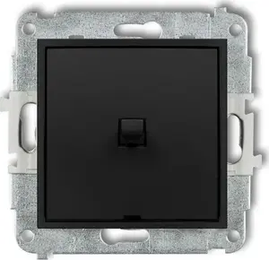 Wall switch Karlik MINI single-pole American style matte black model 12MWPUS-1