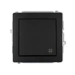 Level switch Karlik 12DWP-6, black, AC 250 V, 10 A, IP20/IP44