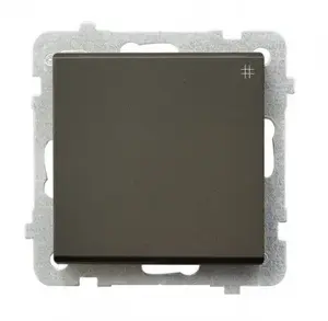 Ospel ŁP-4R/m/40 brown wall-mounted smart switch module, 16 A, 250 V, IP20, 71×71×42 mm