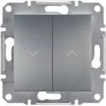 Schneider Electric Asfora jalousie switch EPH1300562 without frame, steel finish