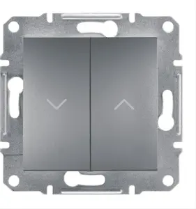 Schneider Electric Asfora Blind Control Push Button without Frame, stainless steel finish (EPH1300162)