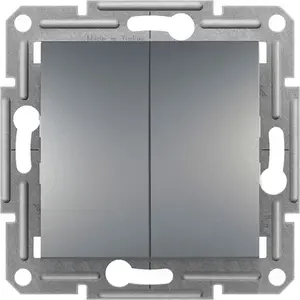 Double stair switch Schneider Electric Asfora without frame steel EPH0600162