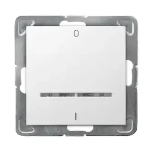 Wall Switch Ospel ŁP-11YS/m/00 White, 16 A, 250 V, IP20, 71×71×40 mm