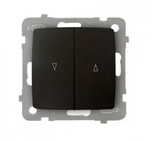 Wall Switch Ospel ŁP-7S/m/40, brown, IP20, 250 V AC, 10 A, 71×71×42 mm