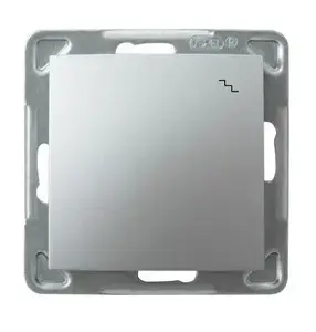 Настенный выключатель Ospel ŁP-3Y/m/18, серебристый, 16 A, 250 V, IP20, 71×71×40 мм