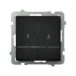 Ospel smart switch ŁP-7RS/m/33, 10 A, 250 V, IP20, black, 71×71×42 mm