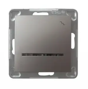 Wall Switch Ospel ŁP-3YS/m/23 — Titanium, 16 A, 250 V, IP20, 71×71×40 mm