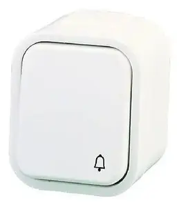 Wireless Sealed Push Button ZAMEL PDH-991 150 m range 12 V white