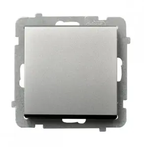 Wall-mounted smart switch Ospel ŁP-1R/m/38, 16 A, 250 V, IP20, silver, 71×71×42 mm