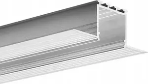LED profile Prescot B6454 silver — aluminium mounting channel for LED strip, 2 m