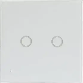 Wall-mounted double smart light switch Azzardo AZ3452 — smart wall switch, two-gang control