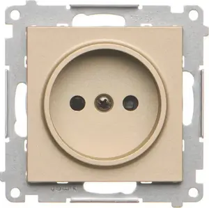 Розетка Kontakt-Simon 55 TG1CZ.01/144 16 A 250 V~ без заземления с шторками быстрые клеммы шампань матовая