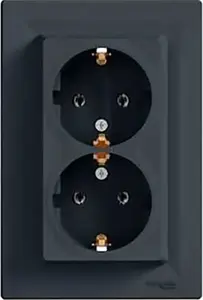Double SCHUKO Socket Schneider Electric Asfora EPH9900171 anthracite