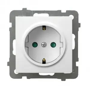 Socket outlet Ospel GP-1GSP/m/00 16 A IP20 white, 71×71×40 mm
