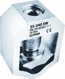 Terminal block clamp Simet 84342000 V35-240SW metal finish — electrical terminal connector