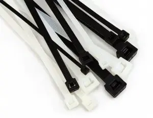 Kabeļu sakārtošanas saite JAPRO plastikāta balta 250 x 3,6 mm (MPN 856)