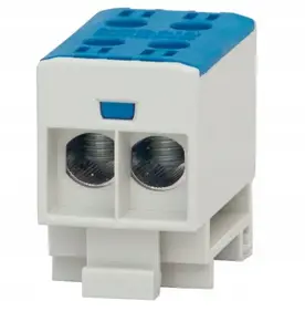 Terminal connector Pozostali F2.0291 single‑pole 2×35/2×35 mm² Al/Cu blue