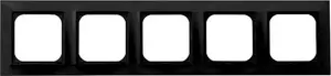 Wall frame Ospel IMPRESJA R-5Y/33 five-gang black metallic