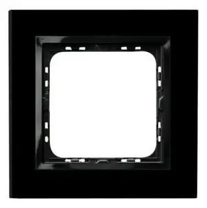Kontaktligzdas kārbas aksesuārs Ospel R-1YGC/32/25 melns plastmasas, 1 gab., iepakojums 110×145 mm