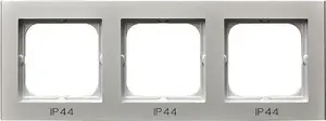 Sienas plāksne/slēdža pārklājums Ospel RH-3R/38, sudraba, IP44, 226×84 mm