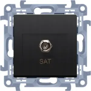 Антенный разъём Kontakt-Simon CASF1.01/49 одиночный типа F модуль чёрный матовый