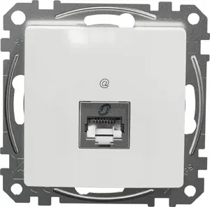 Wall-mounted RJ45 Keystone Socket Schneider Electric GN.KOMP.RJ45 6STP White Sedna DES