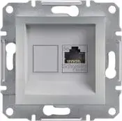 Schneider Electric компьютерная розетка Asfora кат. 5e UTP без рамки алюминий EPH4300161