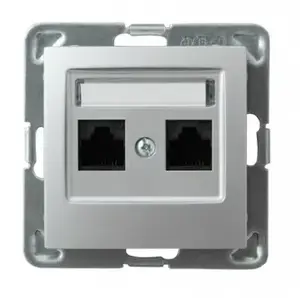 Kontaktizvads Ospel GPK-2Y/K/m/18, sudraba, IP20, 71×71×34 mm