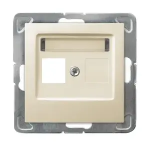 Socket outlet Ospel GPK-1Y/p/27 — single IP20, dimensions 71×71×33.5 mm