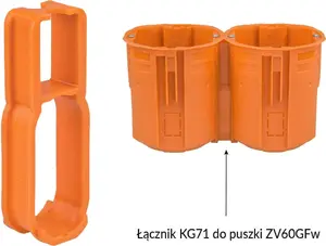 Electrical box connector Simet KG71 orange 37341008 – junction connector for round installation boxes