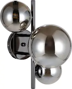 Настенный светильник Italux Canello WL-406007-3A-BCR — хром и черный, модель WL-406007-3A-BCR