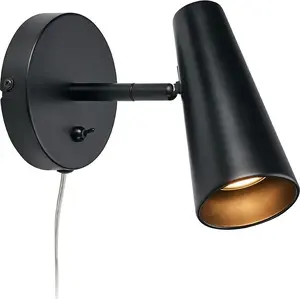Wall lamp Markslojd CREST 108200 LED-ready, black — bedroom wall light
