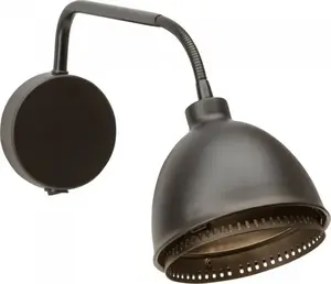 Wall lamp Brilliant Skirt 94385/76 — wall-mounted kitchen sconce, black finish