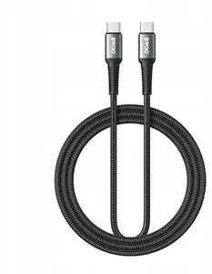 USB-C to USB-C braided cable BWOO 3 m, 60W, black