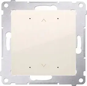 Roller shutter controller Kontakt-Simon Simon 54 DEZ1L.01/41 with automatic calibration and programmable favorite position, cream
