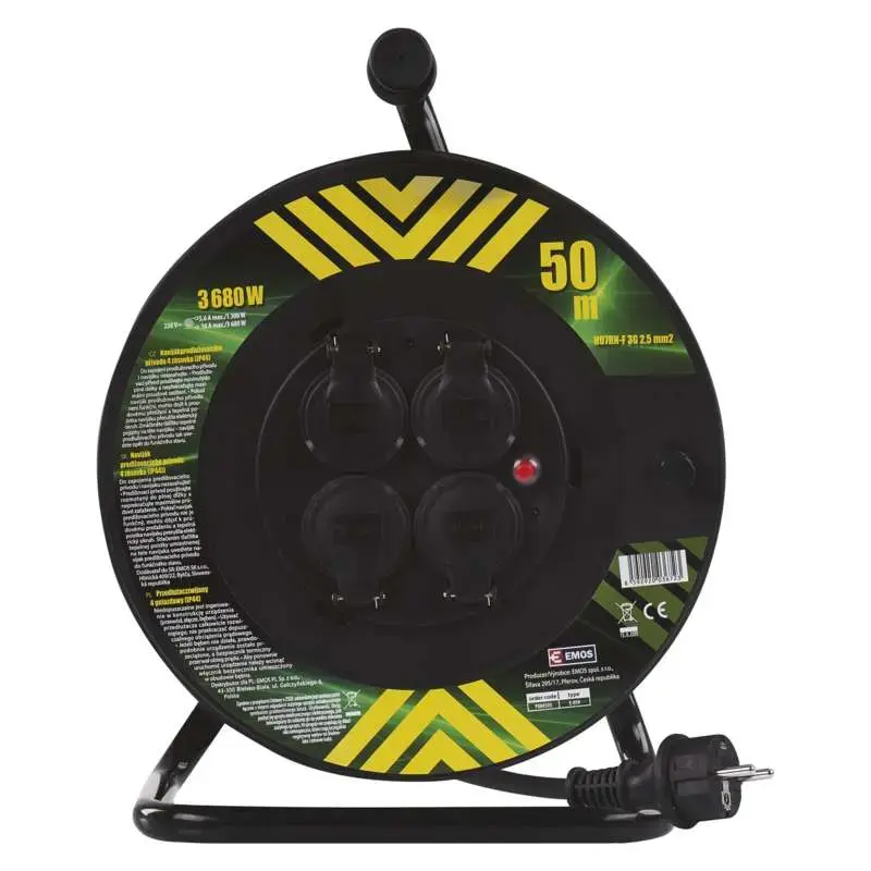 Удлинитель EMOS P084503 50 м, 4 розетки Photo 2