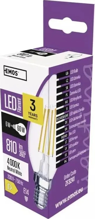 LED-лампа EMOS ZF3241 6 Вт E14 4000 К Photo 4
