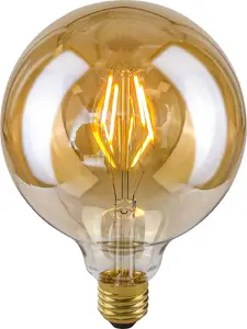 Dekoratīvā LED spuldze Italux Bursztynowa E27 4W silta gaisma modelis LDS-G125-A