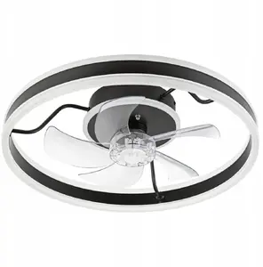Потолочный вентилятор с лампой LAMKUR Apollo модель 49915 — 1×38W LED 3000K 4000 lm, чёрный