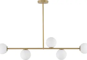 Потолочная лампа SIGMA Gama Kule 33334 LED-ready золотая, современный светильник
