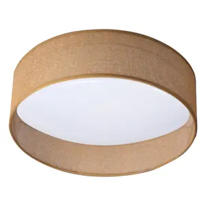 Потолочный светильник Kanlux 36509, металлический корпус, коричневый, LED тёплый свет 3000K, Ø40 см, IP20, 220–240В