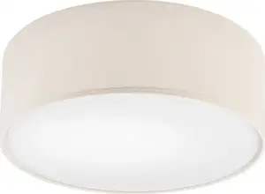 Griestu lampa LAMKUR Chester 48062, apaļš plafons 2×60W E27, krēmīgi balta