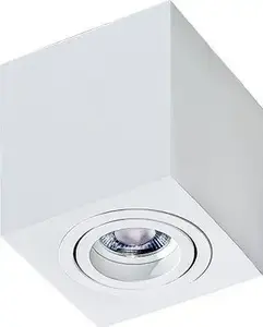 Ceiling lamp Azzardo Brant Square white – surface-mounted plafon light, single/compact design