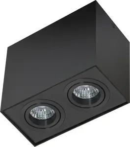 Griestu lampa Azzardo ELOY 2 AZ2138 kvadrātiska virsmas montāža melna
