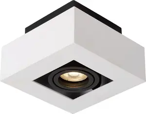 Потолочный светильник Italux Casemiro IT8001S1-WH/BK — накладной белый куб